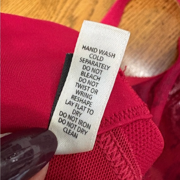 Felina Christelle Bra 36DDD, Red Sheer Mesh Lace Full Busted, EUC - Picture 8 of 11
